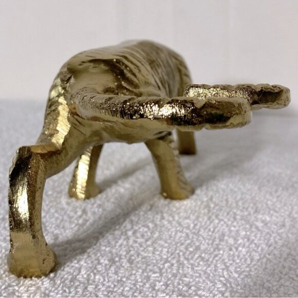 Vintage Gold Tone Jaguar Tiger Statue Figure Sculpture Cat Kitty Decor Art - Picture 6 of 14